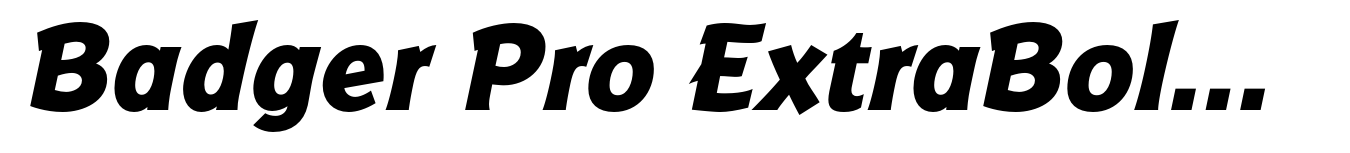 Badger Pro ExtraBold Italic